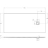 Душевой поддон из литьевого мрамора 170x80 см BELBAGNO TRAY-MR-UNO-AH-170/80-35-W-CR