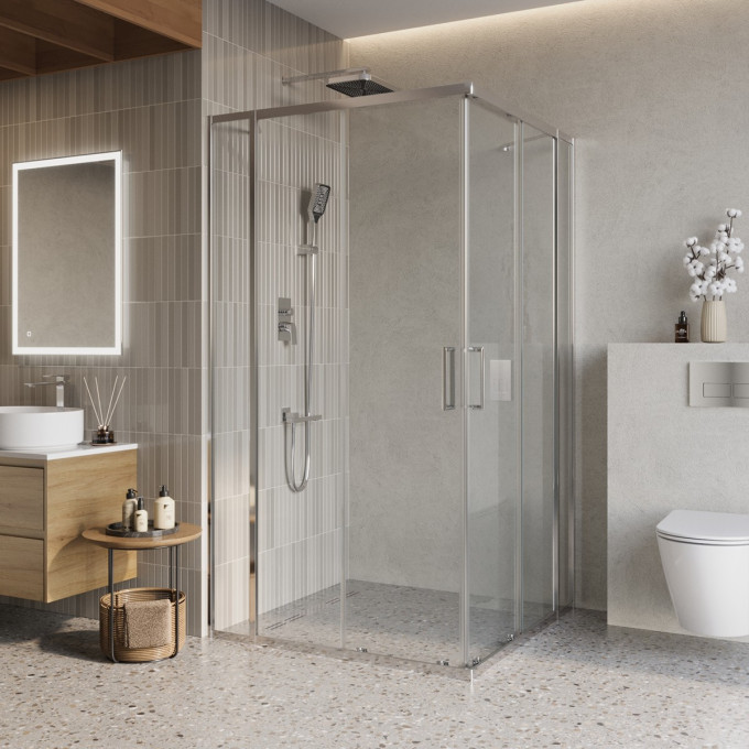 Душевой уголок BELBAGNO LUCE-AH-22-130/105-C-Cr