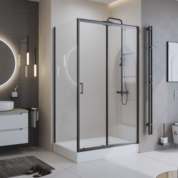 Душевой уголок BELBAGNO UNO-195-AH-1-130/80-C-Cr