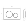 Кнопка смыва BELBAGNO BB-17C-NERO.M черный матовый